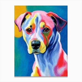 American Hairless Terrier 2 Fauvist Style dog Canvas Print