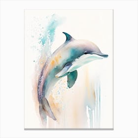 Dusky Dolphin Storybook Watercolour  (4) Canvas Print