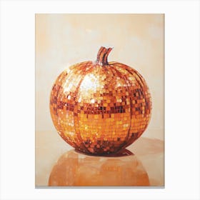 Disco Ball Pumpkin Canvas Print