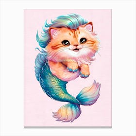 Mermaid Cat 6 Canvas Print