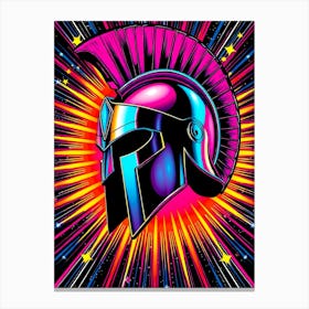 Spartan Helmet Pop Art Canvas Print