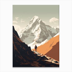 Salkantay Trek Peru 1 Hiking Trail Landscape Canvas Print
