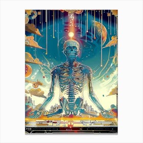 Skeleton In Space Canvas Print