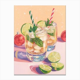 Christmas Mojito Cocktail 1 Canvas Print