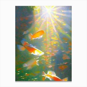Karashigoi Koi Fish Monet Style Classic Painting Canvas Print