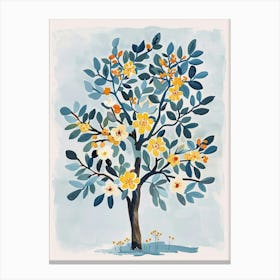 Chestnut Tree Flat Illustration 6 Canvas Print