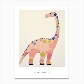 Nursery Dinosaur Art Diplodocus 2 Poster Canvas Print