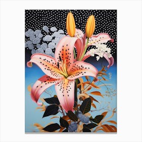 Surreal Florals Lily 1 Flower Painting Canvas Print