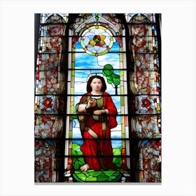 Jesus In The Church Canvas Print