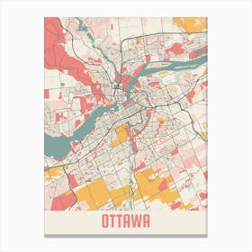 Ottawa Map Poster Canvas Print