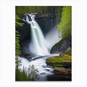 Jägala Waterfall, Estonia Realistic Photograph (3) Canvas Print