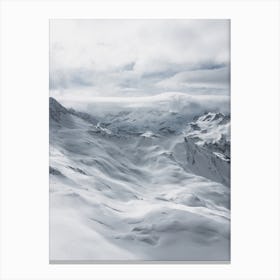 Mountains Cloudy Alps Canvas Print