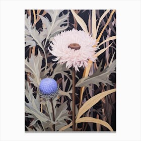 Flower Illustration Cornflower 2 Canvas Print