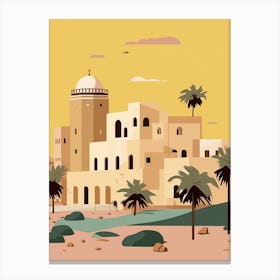 Qatar Travel Illustration Canvas Print