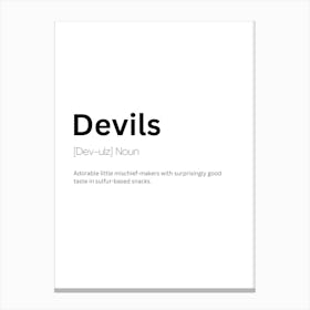 Devils Definition Meaning Canvas Print