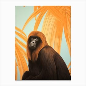 Howler Monkey 3 Tropical Animal Portrait Canvas Print