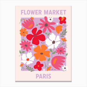 Flower Market Paris Canvas Print