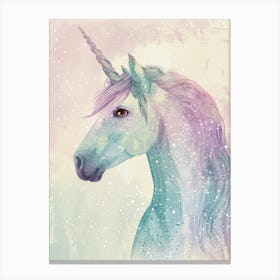 Pastel Storybook Style Unicorn 8 Canvas Print