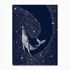 Starry Whale Canvas Print