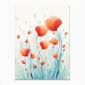 Radiant Reds: Poppy Flower Wall Décor Print Canvas Print