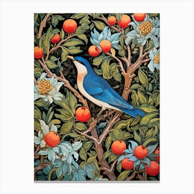 Bluebird In A Pear Tree Canvas Print