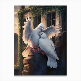 Doves In Love 1 Canvas Print