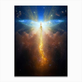 Heaven's Gate #1.1 [DALL-E 2/AI/ML art] — space art abstract poster, aesthetic poster, astrological esoteric psychedelic poster, aura art Canvas Print