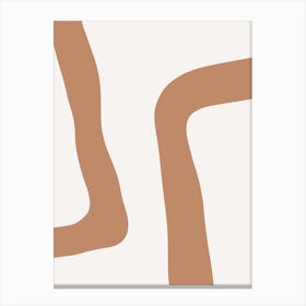 Terracotta 2 Abstract Lines Canvas Print