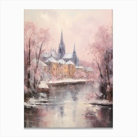 Dreamy Winter Painting Cologne France 1 Canvas Print
