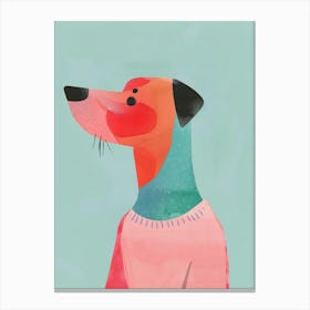 Dog In A Sweater Canvas Print