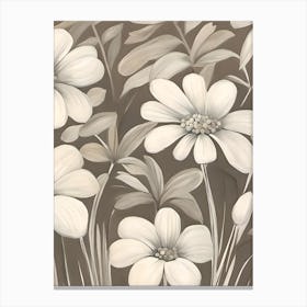 White Flowers 2 Canvas Print