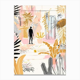 Man In A Garden Canvas Print