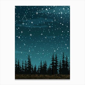 Night Sky With Stars 2 Canvas Print