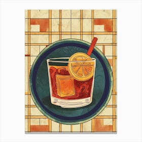 Old Fashioned Tiled Background 2 Canvas Print