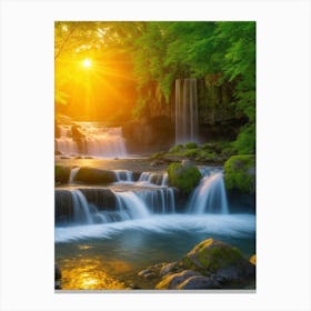 Waterfall In The Forest Canvas Print