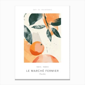 Peaches Le Marche Fermier Poster 3 Canvas Print