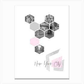 Urban Design New York City No 3 Pink Canvas Print
