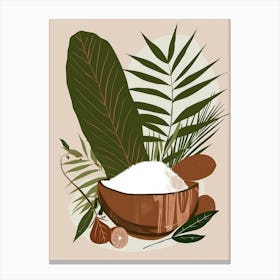 Coconut And Coconut Oil Canvas Print