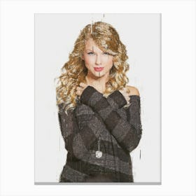 Taylor Swift Painted Canvas Print