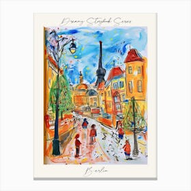 Poster Of Berlin, Dreamy Storybook Illustration 2 Canvas Print