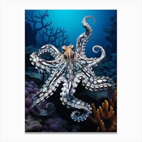 Mimic Octopus Illustration 11 Canvas Print