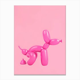 Balloon Dog Pink Trendy Canvas Print