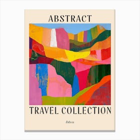 Abstract Travel Collection Poster Bolivia 2 Canvas Print
