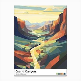 Grand Canyon   Geometric Vector Illustration 2 Poster Canvas Print