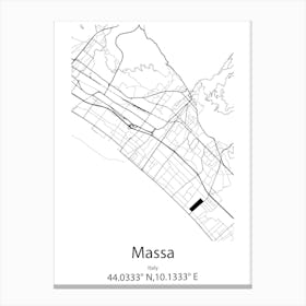 Massa Lombarda,Italy Minimalist Map Canvas Print