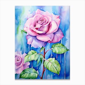 Pink Rose Painting 1 Canvas Print