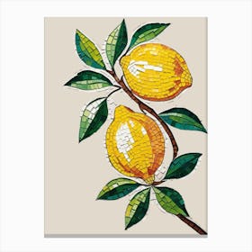 Lemons On A Branch Canvas Print