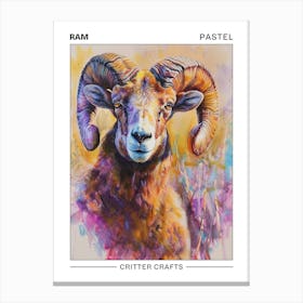 Ram Pastel Watercolour 3 Poster Canvas Print