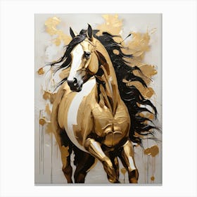 Gold Horse Canvas Art Canvas Print