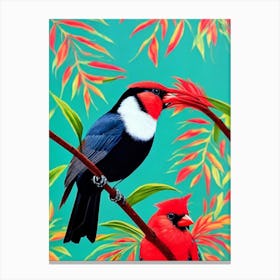 Cardinal Tropical bird Canvas Print